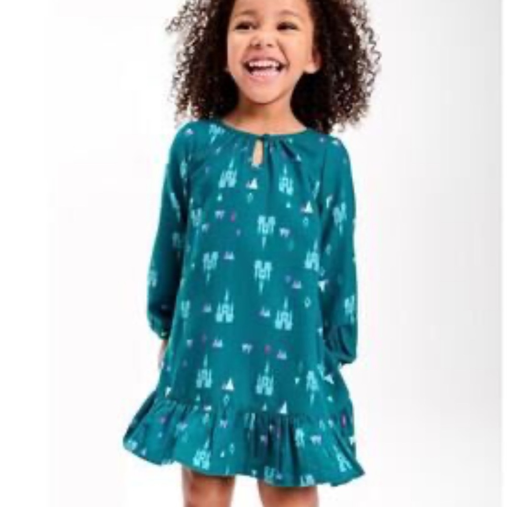 Girls Disney Hannah Andersson Frozen Long Sleeve Nightgown Size 10